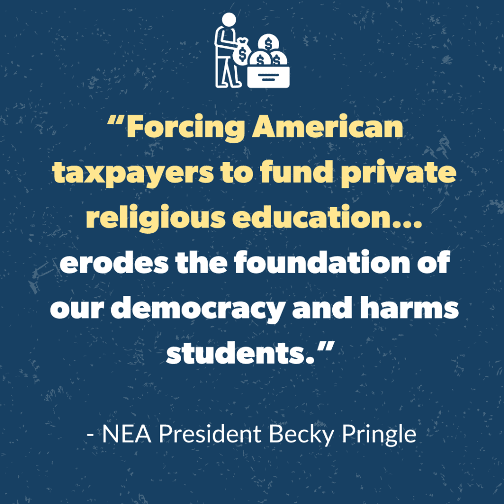 Taxpayers fund private religious education