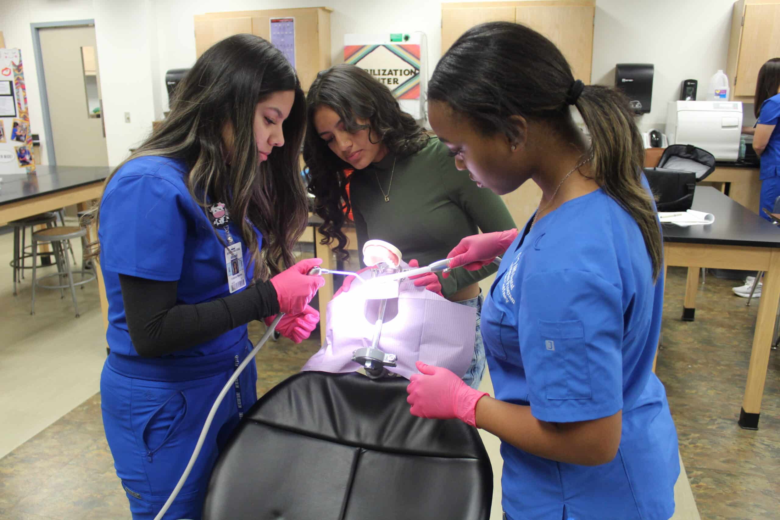 Dickinson ISD dental students practice