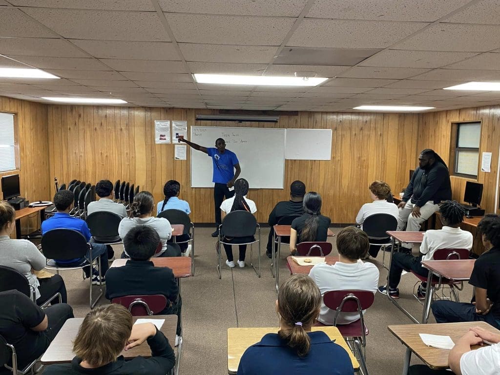 Edward "Doc" Amey giving his weekly "Teen Talk"
