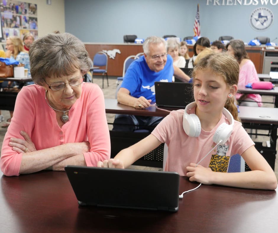 Friendswood ISD Mustang Senior and third Grader