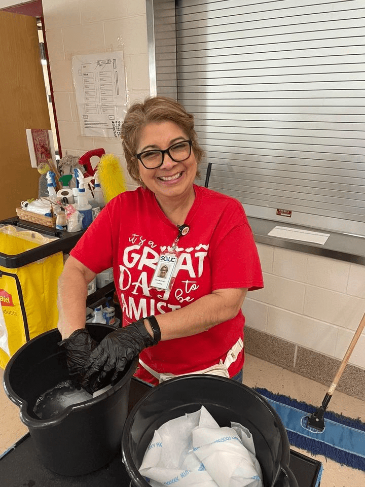 SCUC custodian smiling