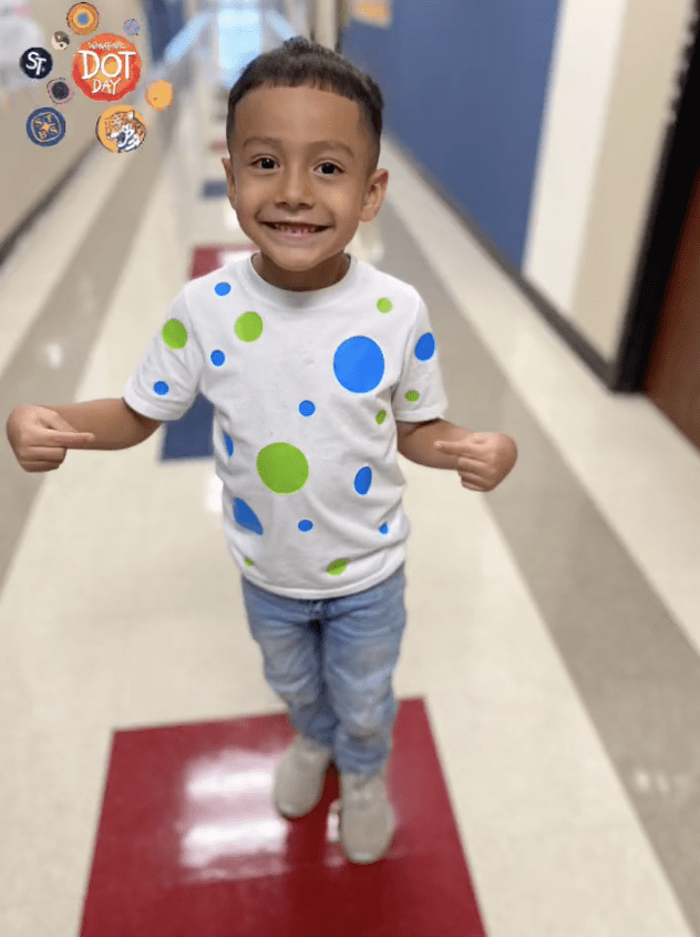 DIY dot day shirt